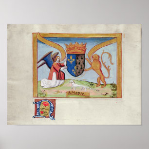 Coat of Arms of Anne of Brittany  1515 Poster