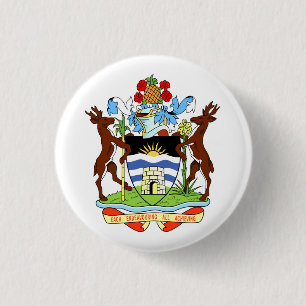 Coat of Arms of Antigua and Barbuda 1 Inch Round Button