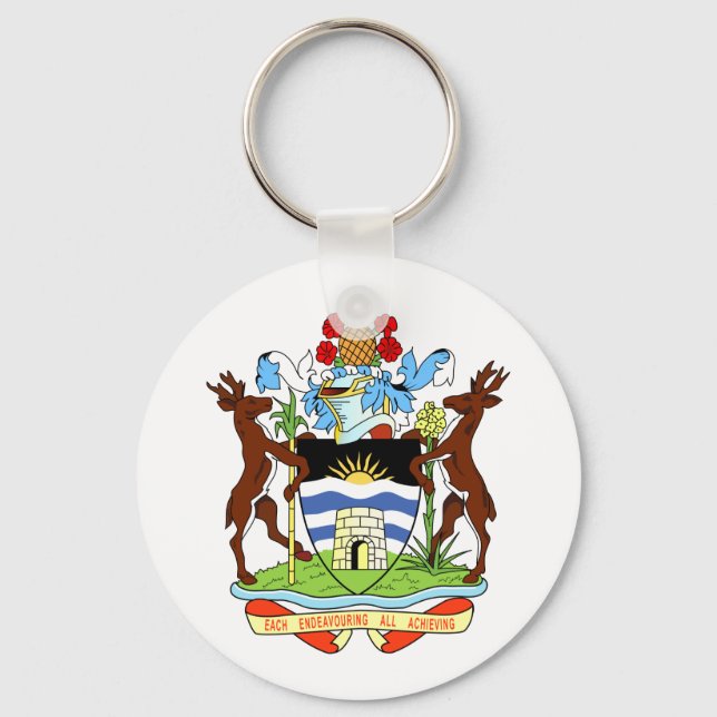 Coat of Arms of Antigua and Barbuda Keychain (Front)