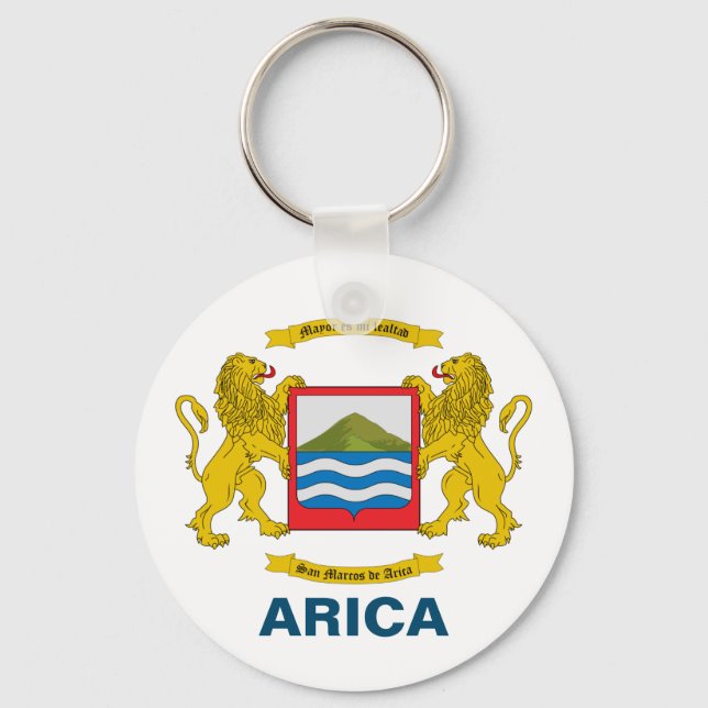 Coat of Arms of Arica, Chile Keychain (Front)