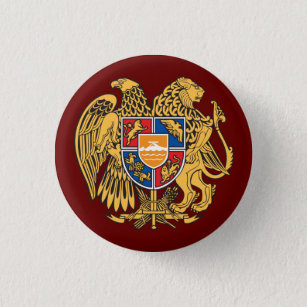 Coat of Arms of Armenia 1 Inch Round Button