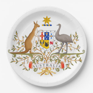 Coat of Arms of Australia Paper Plate