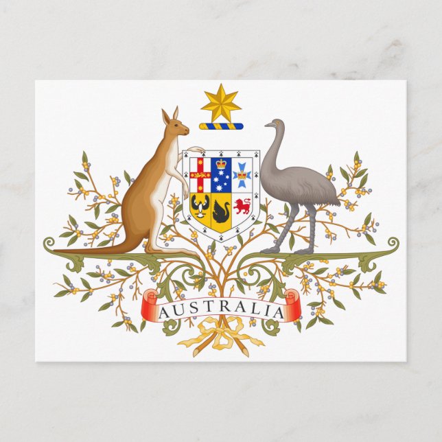 Coat of Arms of Australia Postcard (Front)
