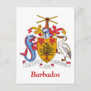 Coat of arms of Barbados Postcard