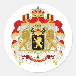 Coat of Arms of Belgium Classic Round Sticker