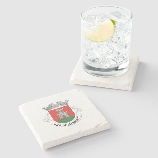 Coat of Arms of Belmonte, Portugal Stone Coaster (Side)