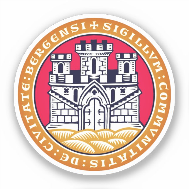 Coat of Arms of Bergen, Norway (Front)