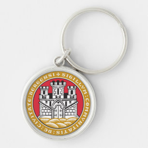 Coat of Arms of Bergen, Norway Keychain