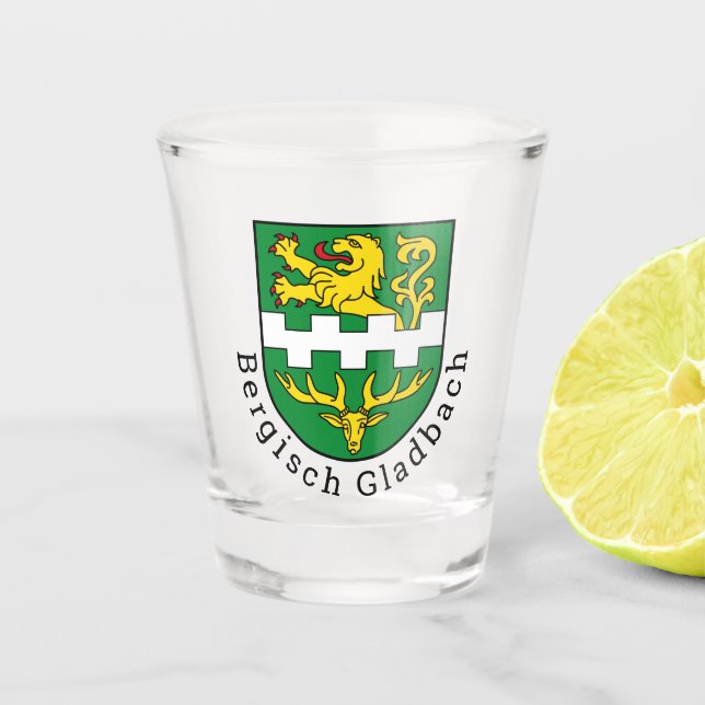 Coat of Arms of Bergisch Gladbach, Germany Shot Glass (Front)