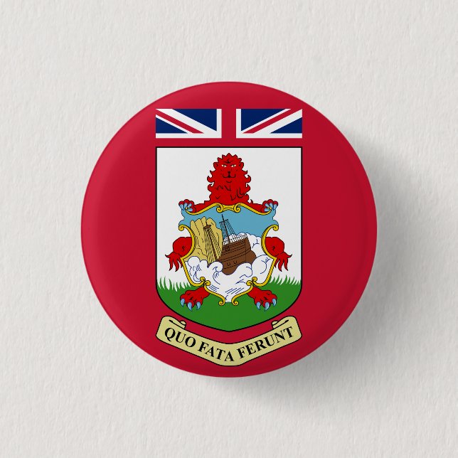 Coat of Arms of Bermuda 1 Inch Round Button (Front)