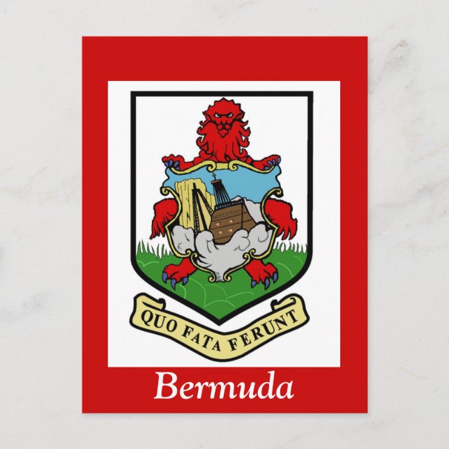 Coat of Arms of Bermuda Postcard (Front)