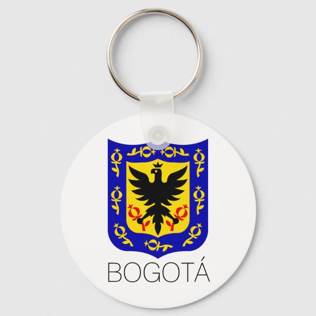 Coat of Arms of Bogotá, Colombia Keychain (Front)
