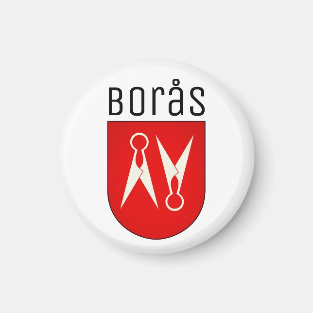Coat of Arms of Borås, Sweden Magnet (Front)