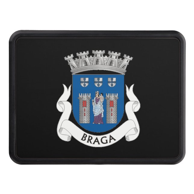 Coat of Arms of Braga, Portugal Trucker Hat Trailer Hitch Cover (Front)