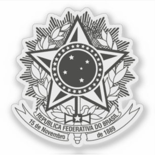 Coat of arms of Brazil (1992–present, b/w variant)