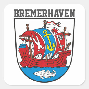 Coat of Arms of Bremerhaven, Germany Square Sticker