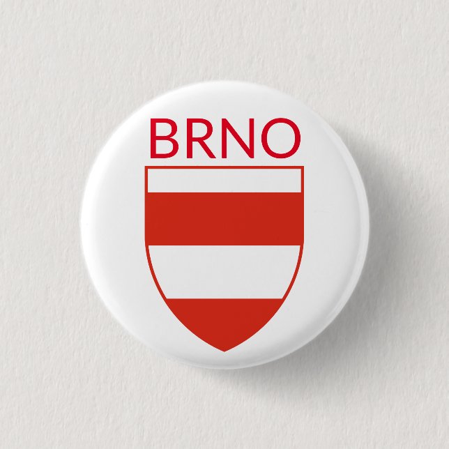 Coat of Arms of Brno - CZECHIA 1 Inch Round Button (Front)