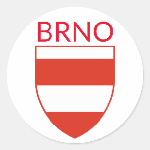 Coat of Arms of Brno - CZECHIA Classic Round Sticker