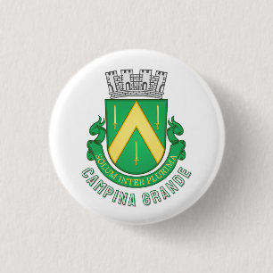 Coat of Arms of Campina Grande,  Paraíba - BR 1 Inch Round Button