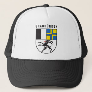 Coat of arms of Canton Graubünden, Switzerland Trucker Hat