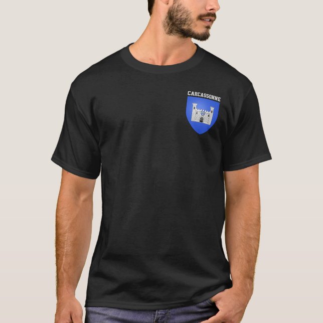 Coat of Arms of Carcassonne - FRANCE T-Shirt (Front)