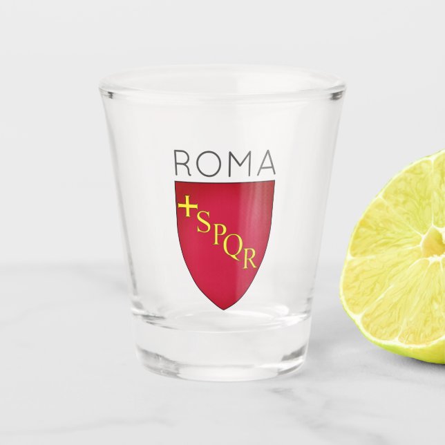 Coat of Arms of city of Rome, Italy Shot Glass (Front)