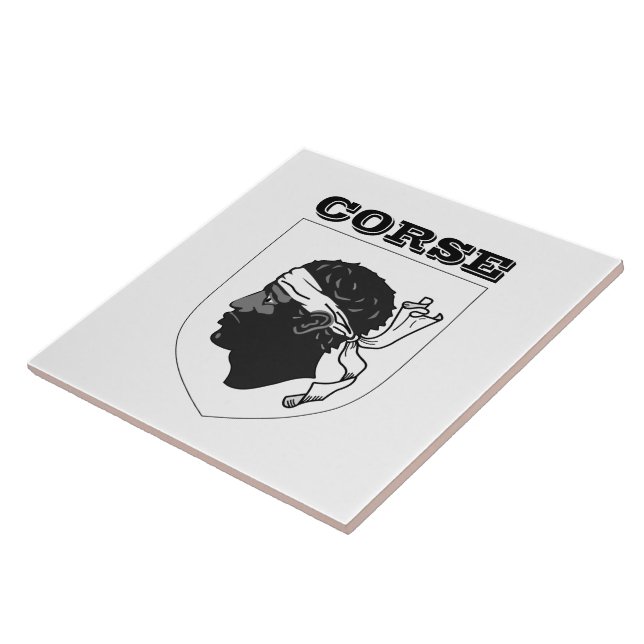Coat of Arms of Corsica (France) Tile (Side)