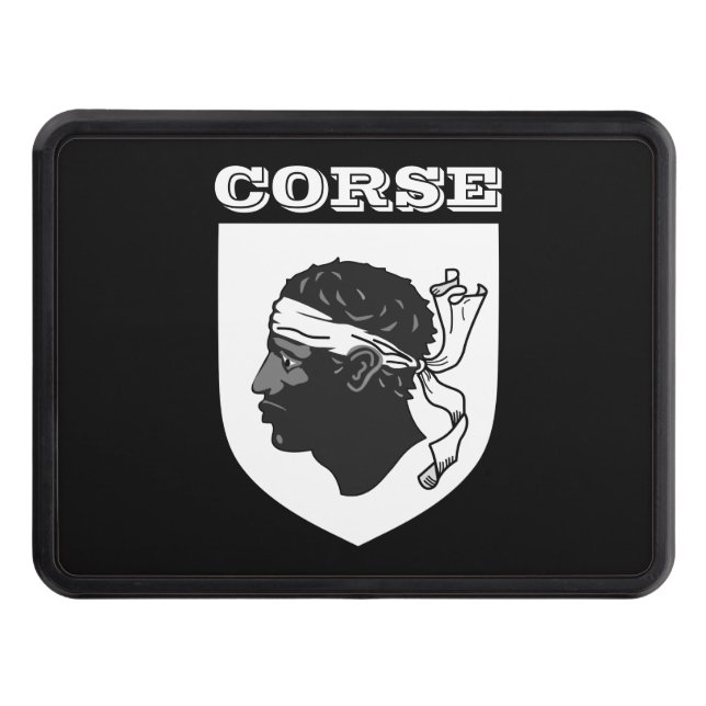 Coat of Arms of Corsica (France) Trailer Hitch Cover (Front)