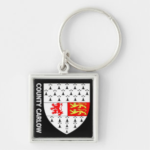 Coat of Arms of County Carlow, Republic of Ireland Keychain