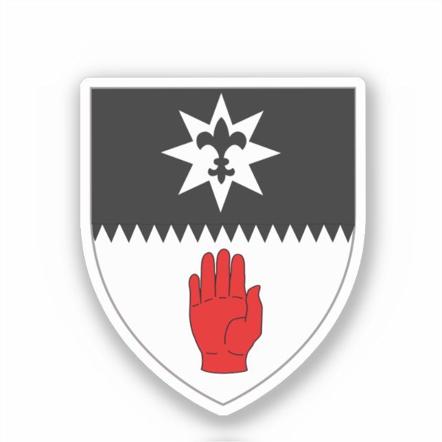 Coat of Arms of County Tyrone, Northern Ireland (Front)