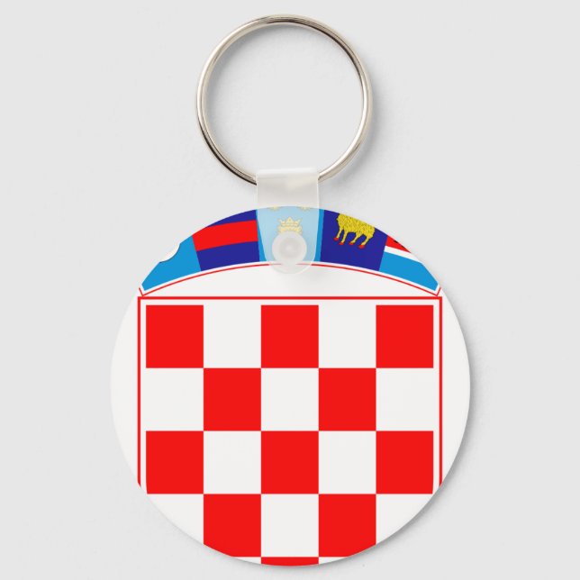 Coat of arms of Croatia, Croatian Emblem, Hrvatska Keychain (Front)