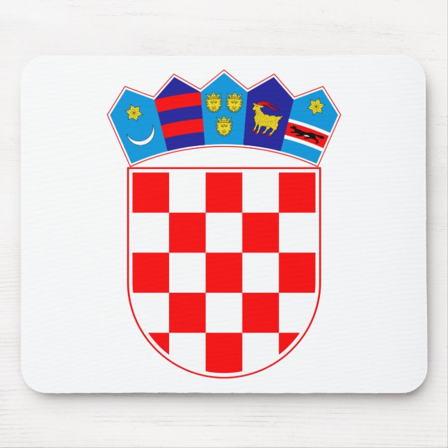 Coat of arms of Croatia, Croatian Emblem, Hrvatska Mouse Pad (Front)