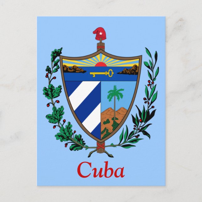 Coat of arms of Cuba Postcard (Front)