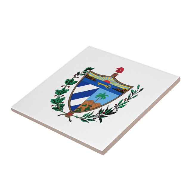 Coat of arms of Cuba Tile (Side)