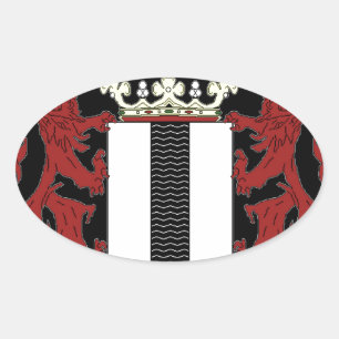 Coat of arms of Delft Oval Sticker