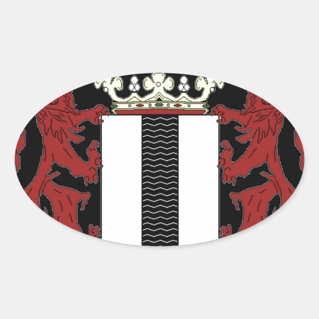 Coat of arms of Delft Oval Sticker (Front)