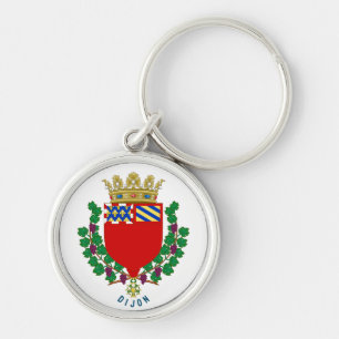 Coat of arms of Dijon, France Keychain