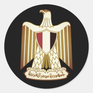 Coat of Arms of Egypt Classic Round Sticker