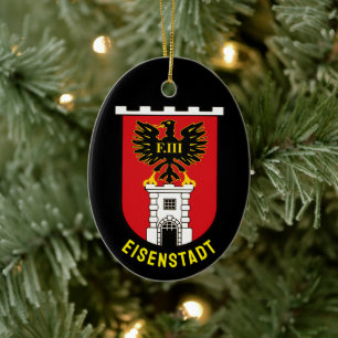 Coat of Arms of Eisenstadt - AUSTRIA Ceramic Ornament
