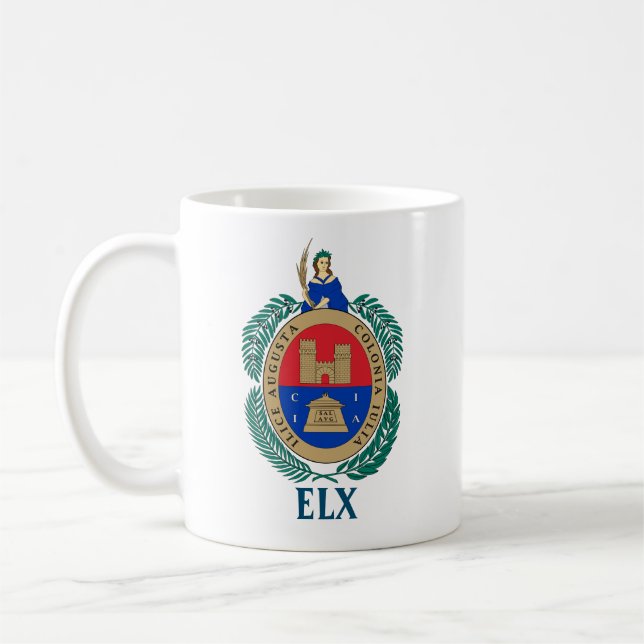 Coat of Arms of Elche, SPAIN Coffee Mug (Left)