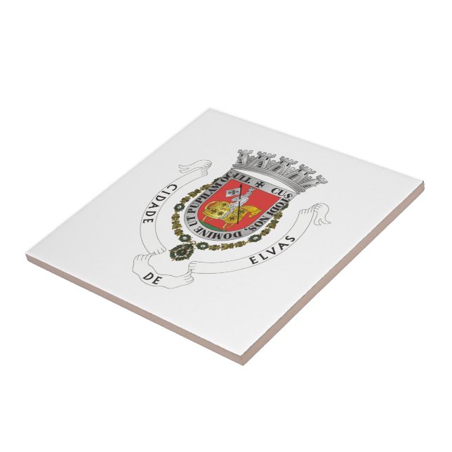 Coat of Arms of Elvas, Portugal Tile (Side)