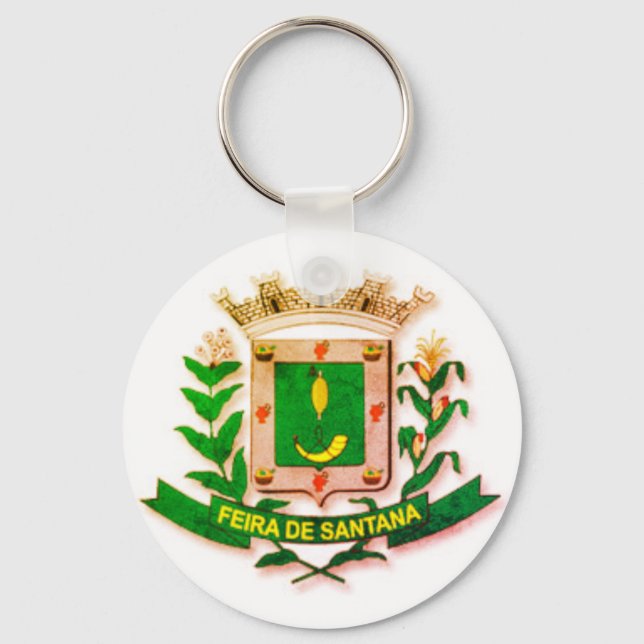Coat of Arms of Feira de Santana (Bahia, Brazil) Keychain (Front)