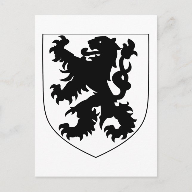Coat of Arms of Flanders Postcard (Front)