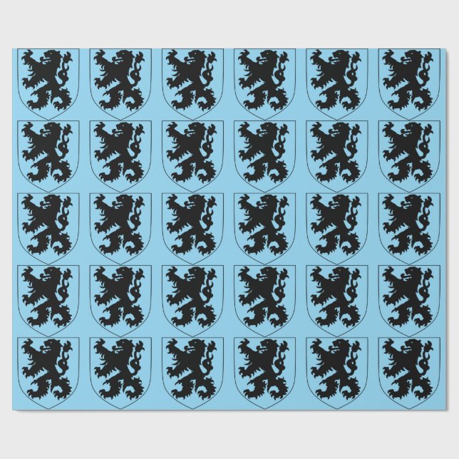 Coat of Arms of Flanders Wrapping Paper (Flat)