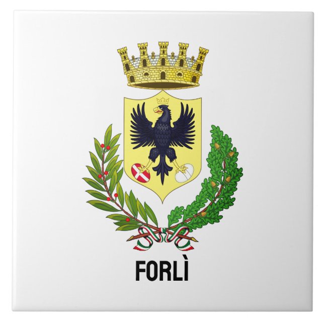 Coat of arms of Forlì, ITALY Tile (Front)