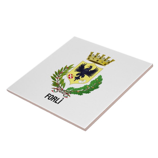 Coat of arms of Forlì, ITALY Tile (Side)