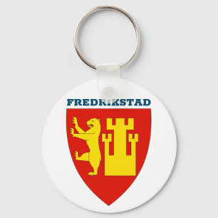 Coat of Arms of Fredrikstad, Norway Keychain