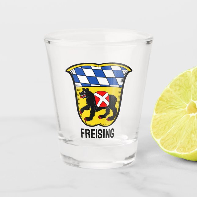 Coat of Arms of Freising, Germany Shot Glass (Front)