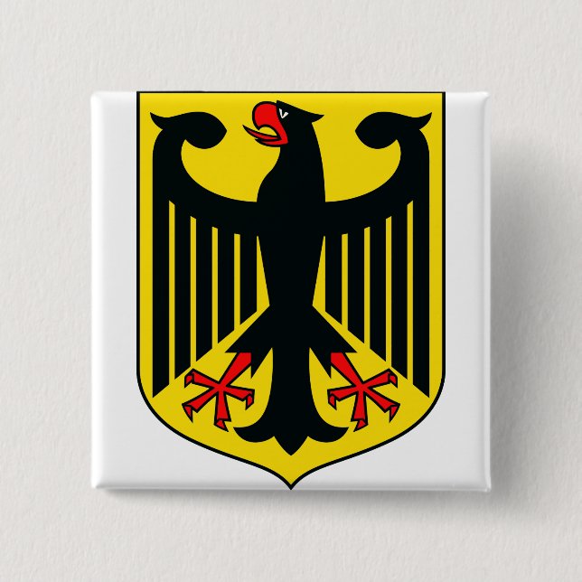 Coat of arms of Germany 2 Inch Square Button (Front)