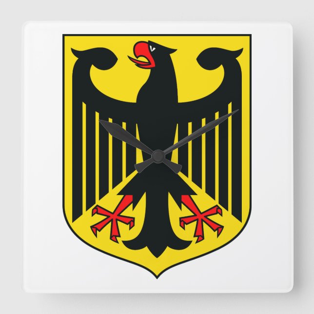 Coat of arms of Germany Square Wall Clock (Front)